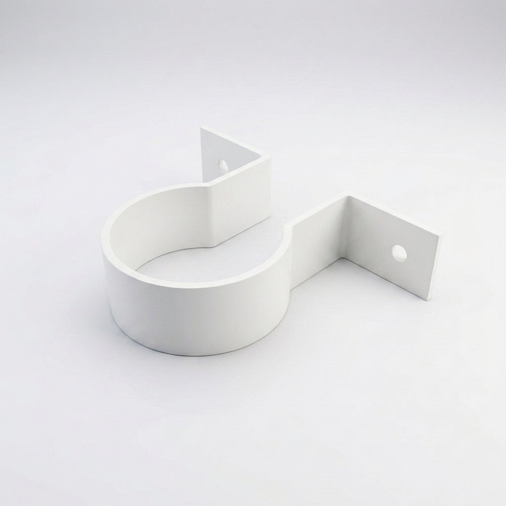76mm Aluminium Downpipe Clip – Flush Joint — RAL 9016
