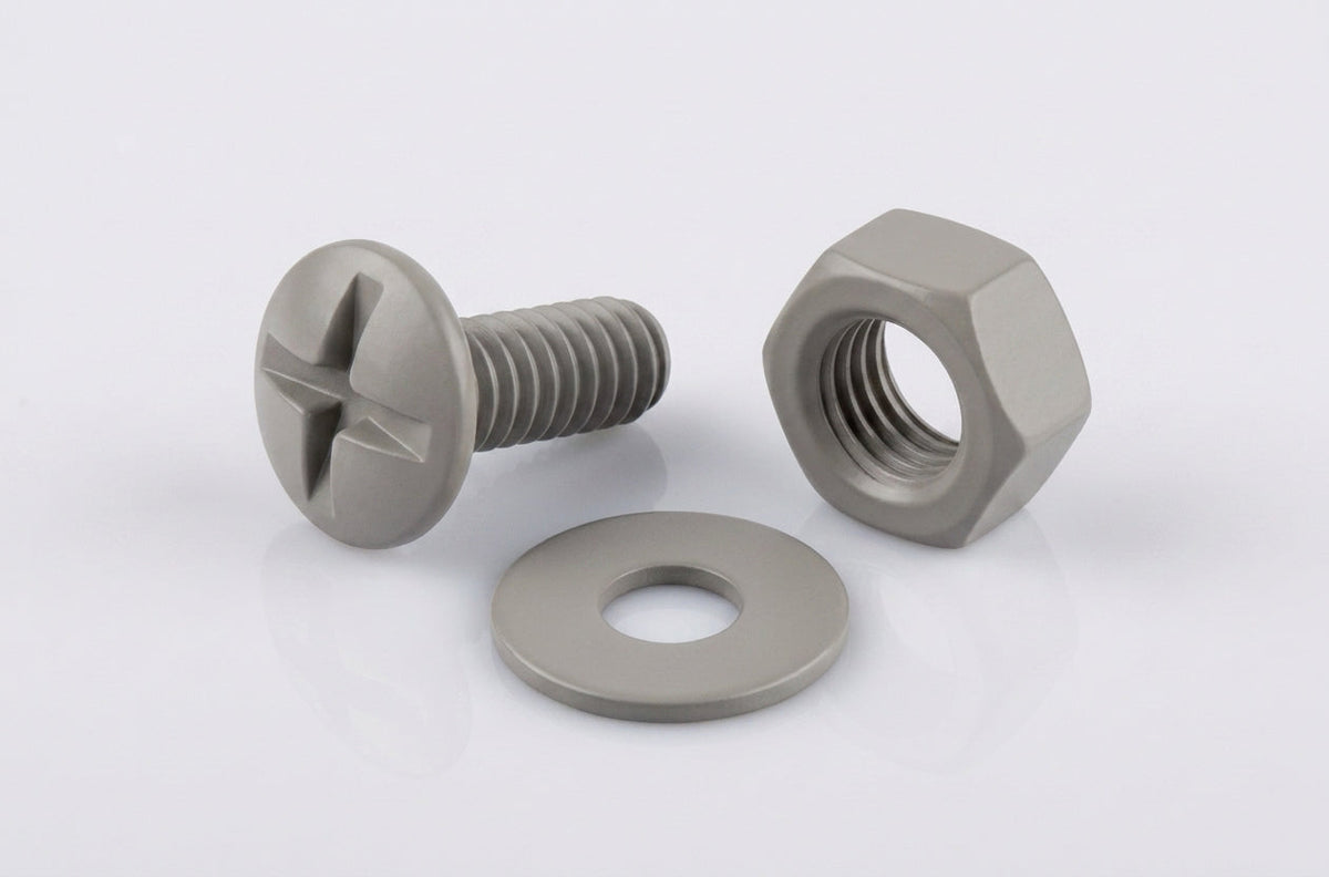 M6 Moulded Gutter Jointing Bolt, Nut & Washer Set (50 Pack) — RAL 7036