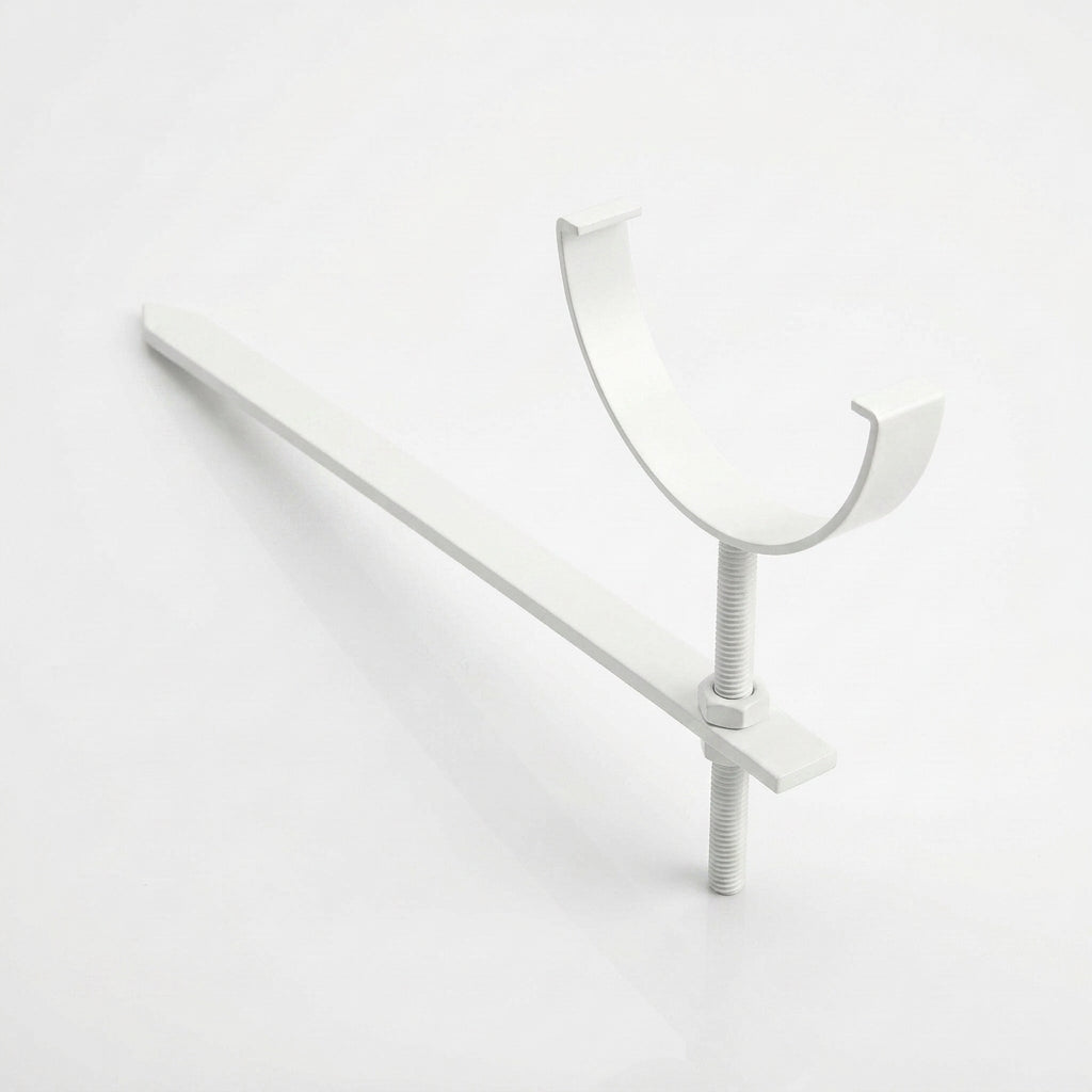 Half Round Aluminium Gutter Rise and Fall Bracket 125mm — RAL 9016