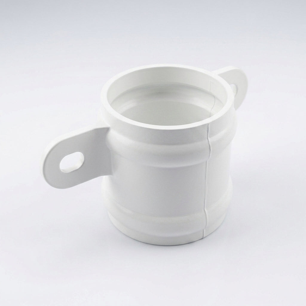 Traditional Downpipe Spare Socket Eared 76mm Diameter — RAL 9016