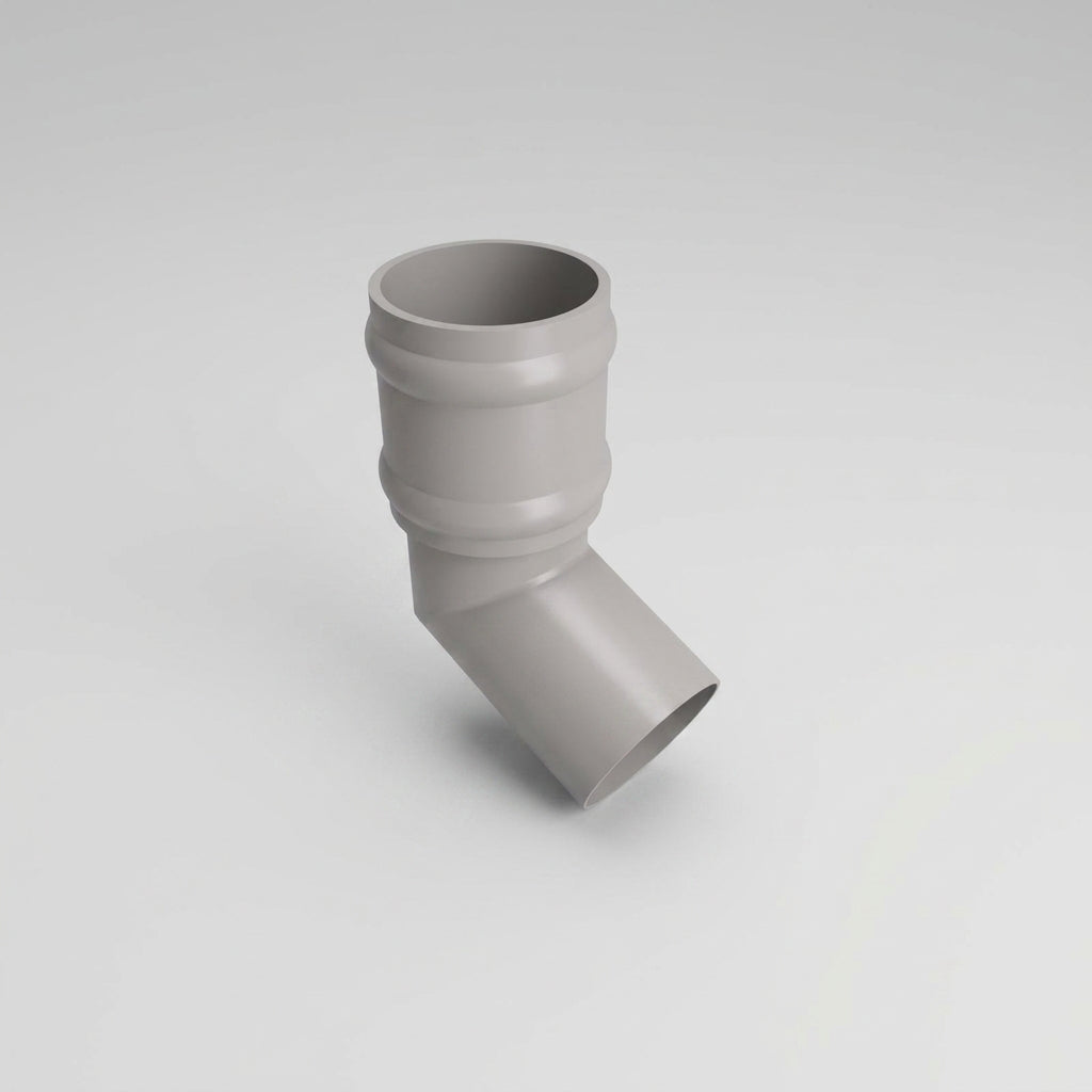 Traditional Aluminium Downpipe Bends 63mm Dia 92.5° 112.5° — RAL 7036 / 112.5 Degrees