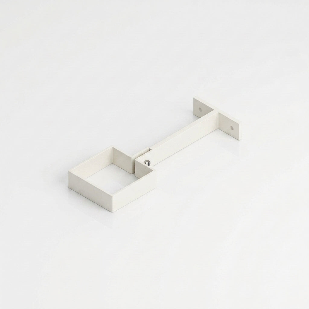 Adjustable Aluminium Pipe Clip 72×72mm – Flush Joint Downpipe — RAL 9010