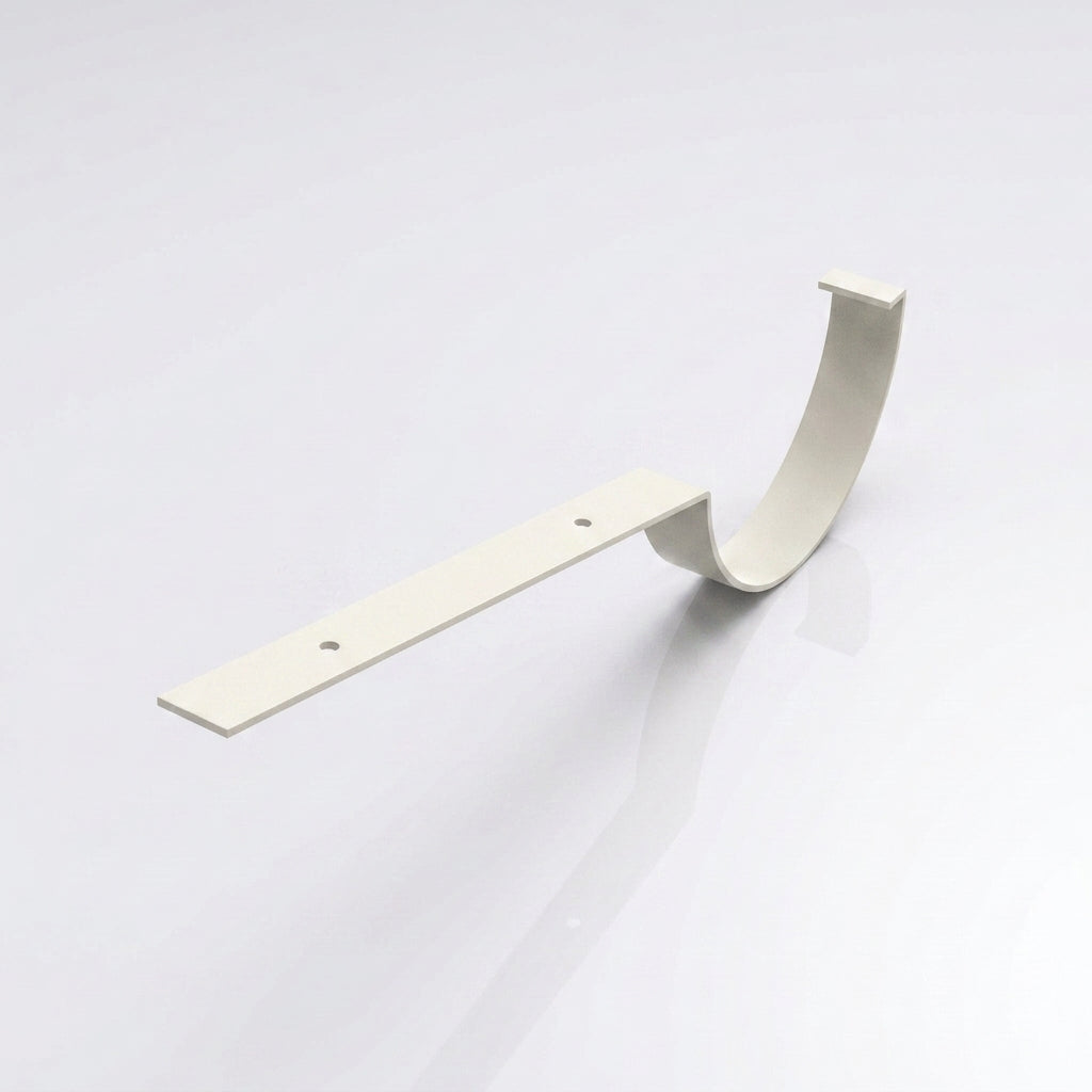130mm Aluminium Gutter Top Rafter Bracket — RAL 9010