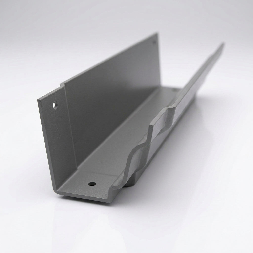 Moulded Ogee Aluminium Gutter Length 125 x 100mm x 1.83m — RAL 7037