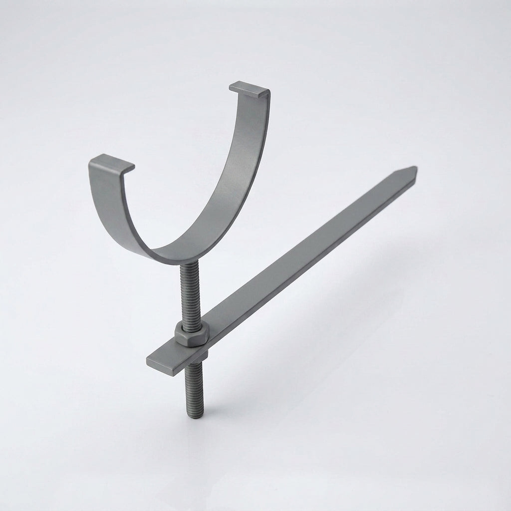 130mm Rise and Fall Gutter Bracket for Deepflow Aluminium System — RAL 7037