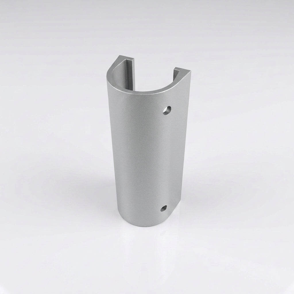 76mm Diameter Aluminium Downpipe Access Plate — RAL 9006