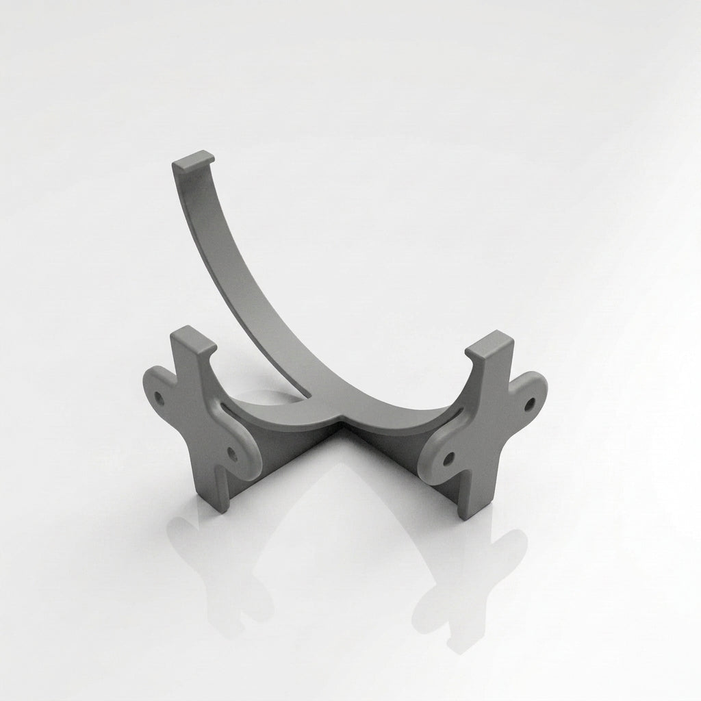 Half Round Aluminium Gutter Fascia Bracket 125mm — RAL 7037