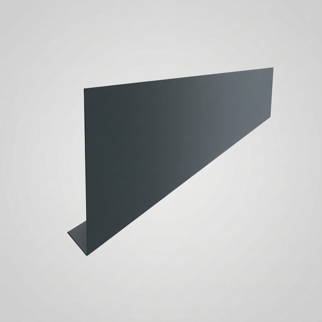 Aluminium Fascia Board Sample — RAL 7016 / 'V' Return