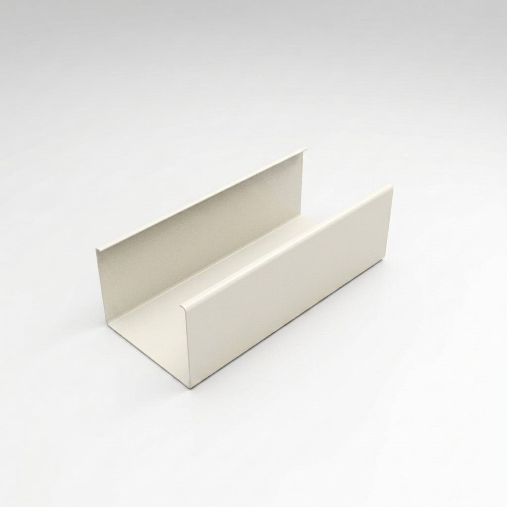 Aluminium Box Gutter Length 135×100mm 3m Marine Grade — RAL 9010