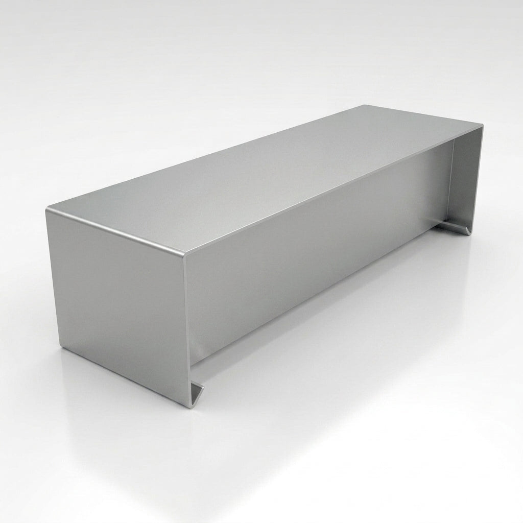 Aluminium Coping Stop End – Secret Fix 75mm — RAL 9006
