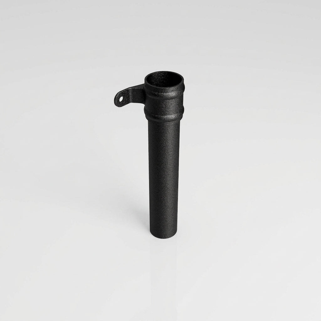 Traditional Aluminium Downpipe Sample — Textured Black / 63mmØ