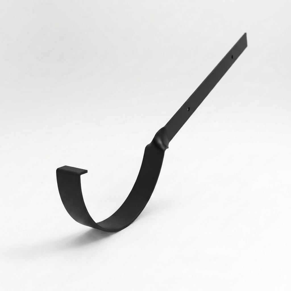 Half Round Aluminium Gutter Side Rafter Bracket 125mm — RAL 9005