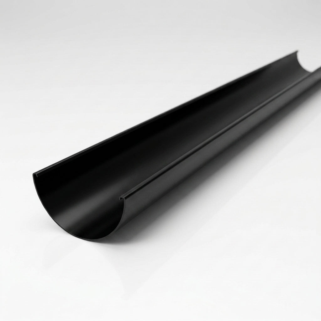 Half Round Aluminium Gutter 125mm x 3m Marine Grade — RAL 9005