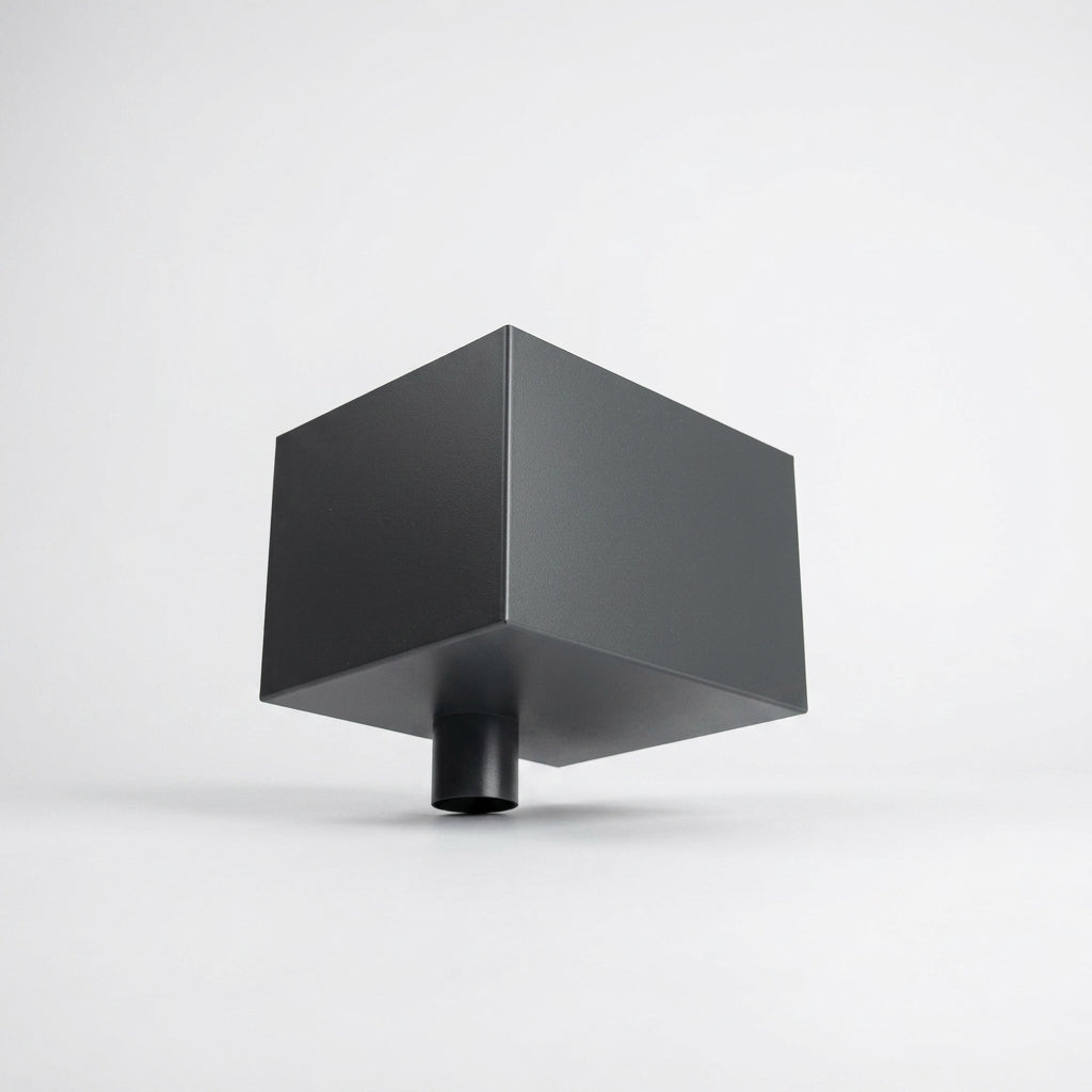 Aluminium Hopper Head 300×250×200mm with 63mm Flush Joint (view 2)