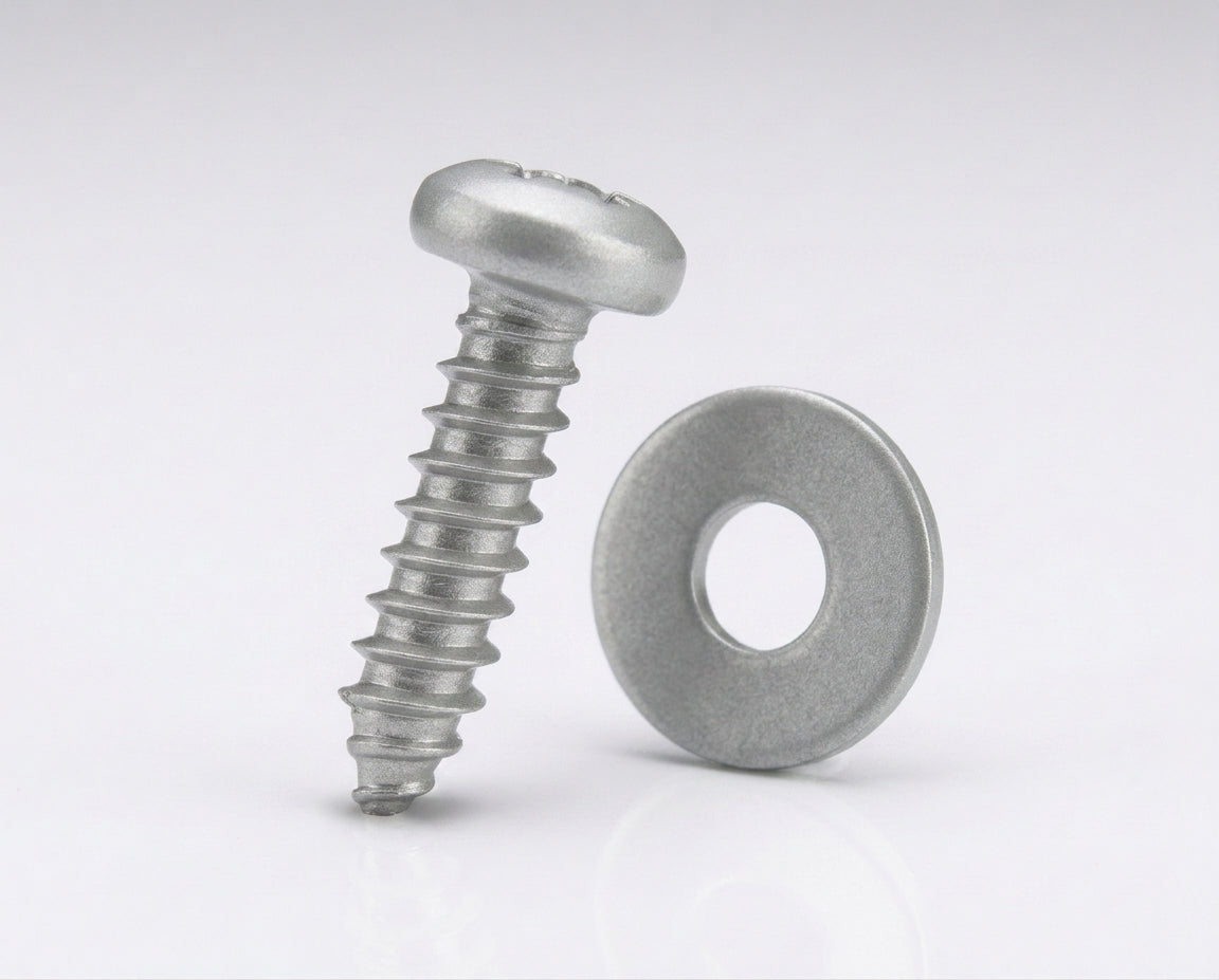 No. 12 x 30mm Box Gutter Fixing Screw & Washer Set (100pcs) — RAL 9006