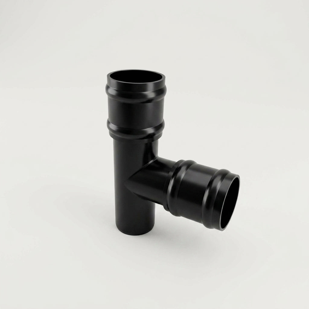 63mm Diameter Traditional Downpipe Branches 92.5° & 112.5° — RAL 9005 / 92.5 Degrees