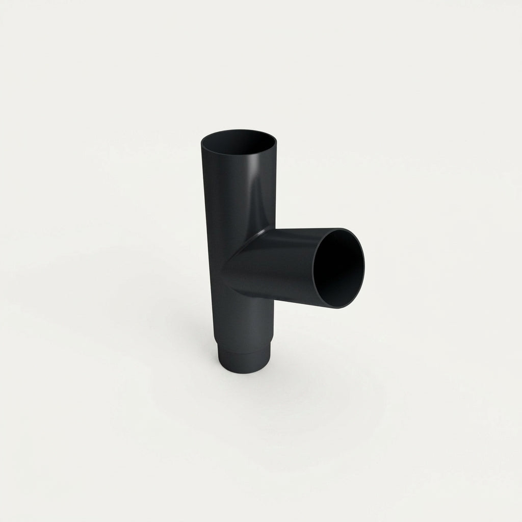 63mm Flush Joint Downpipe Branches – 92.5° or 112.5° Arms — RAL 7021 / 112.5 Deg