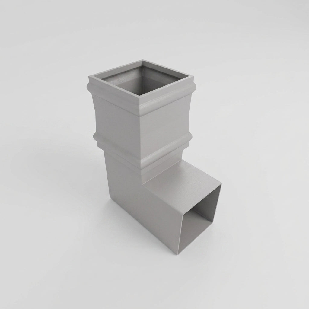Traditional Aluminium Downpipe Bends 72x72mm – 92.5° & 112.5° — RAL 7036 / 92.5 Degrees