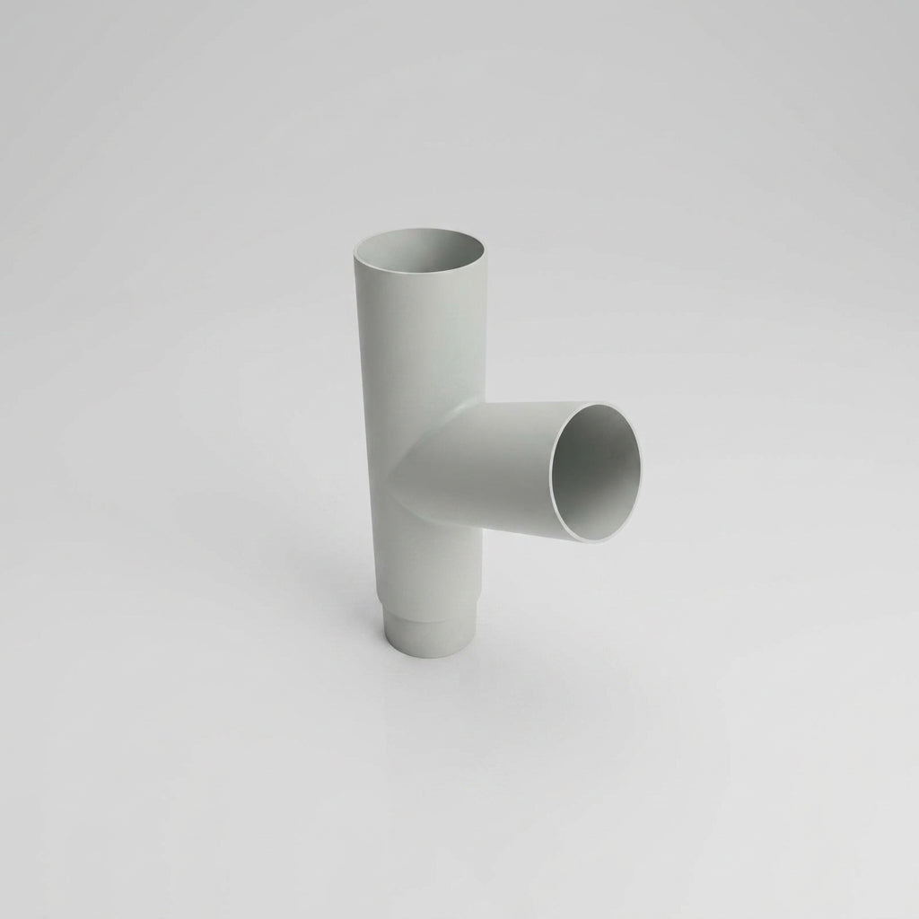 76mm Diameter Flush Joint Downpipe Branches — RAL 7035 / 112.5 Degrees
