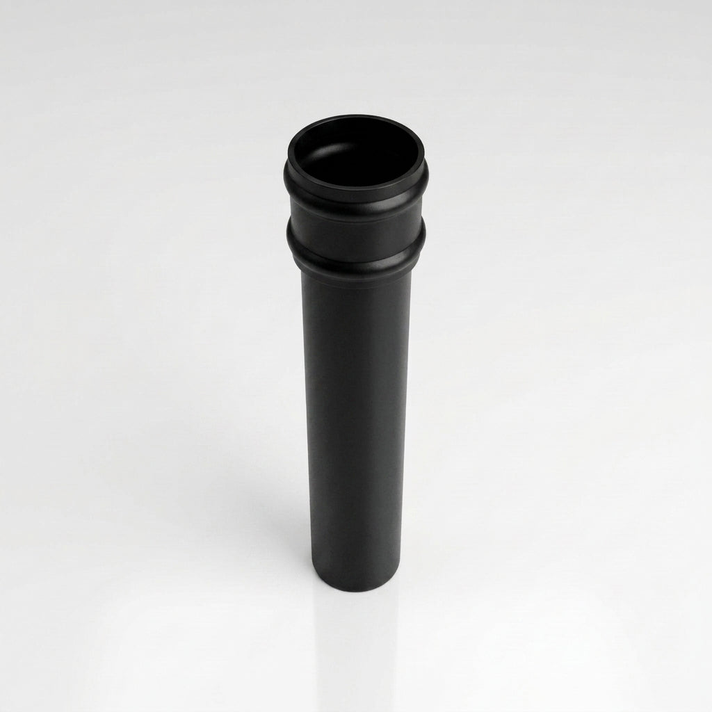 Traditional Non-Eared Downpipe 76mm Diameter × 3m Length — RAL 9005