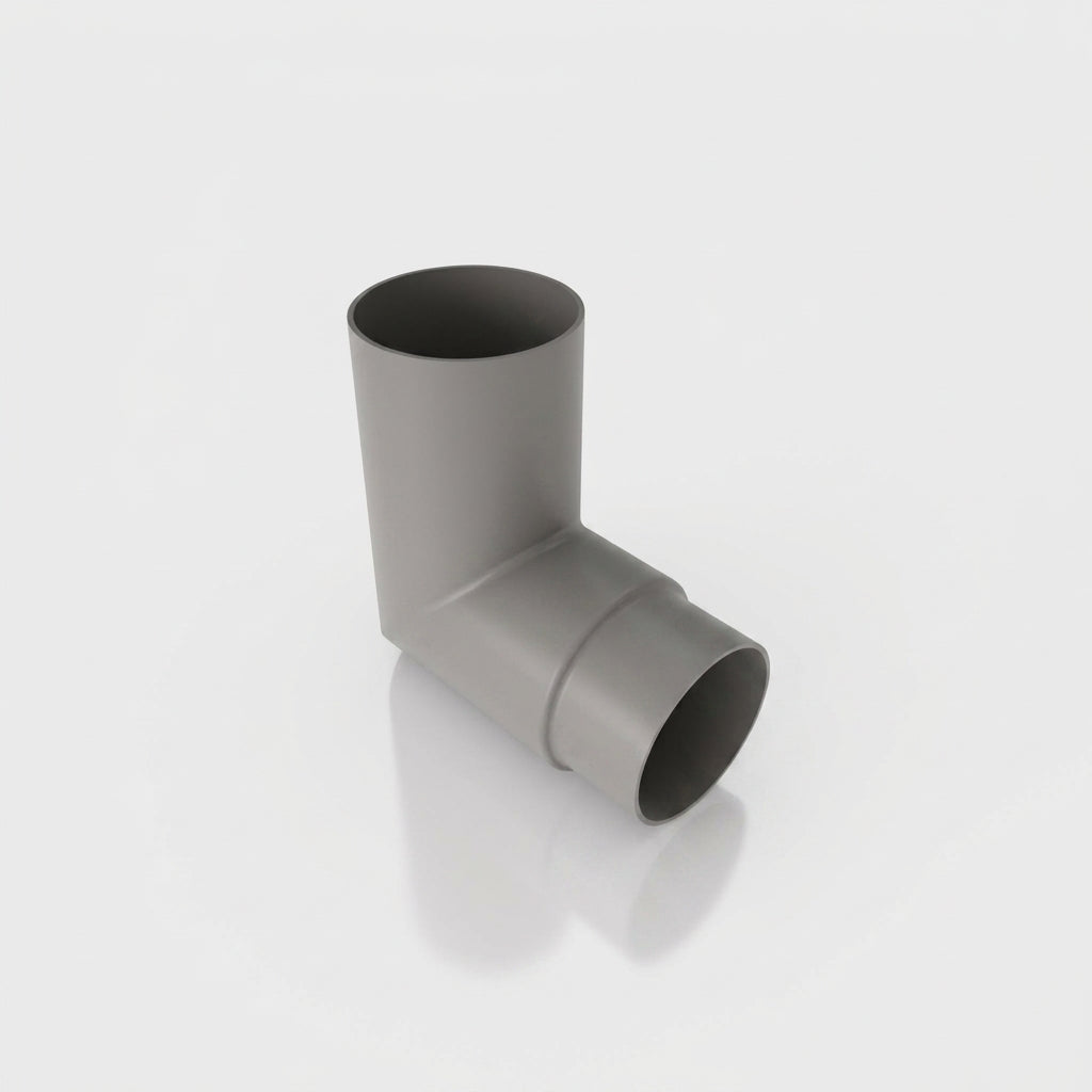 Flush Joint Aluminium Downpipe Bends 63mm Diameter — RAL 7036 / 92.5 Deg