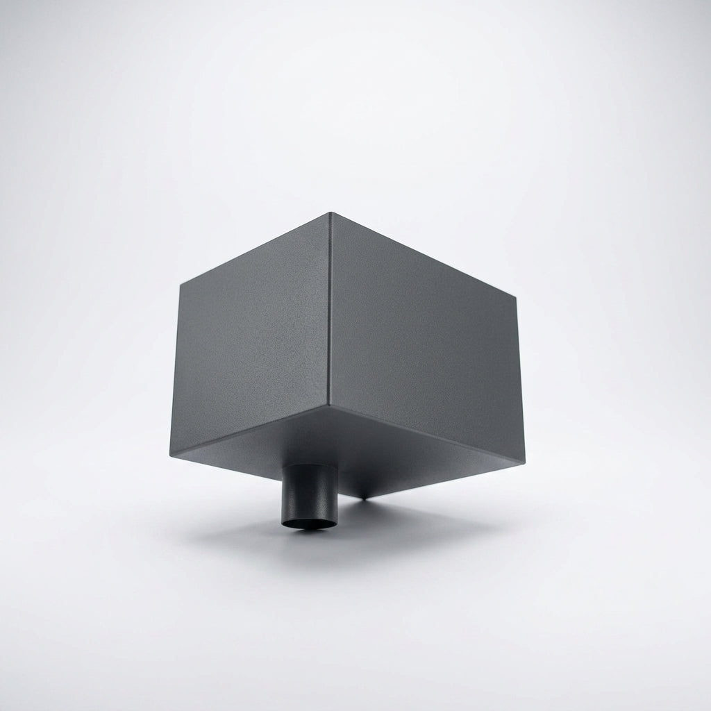 300×250×200mm Aluminium Hopper Head, 76mm Flush Joint (view 2)