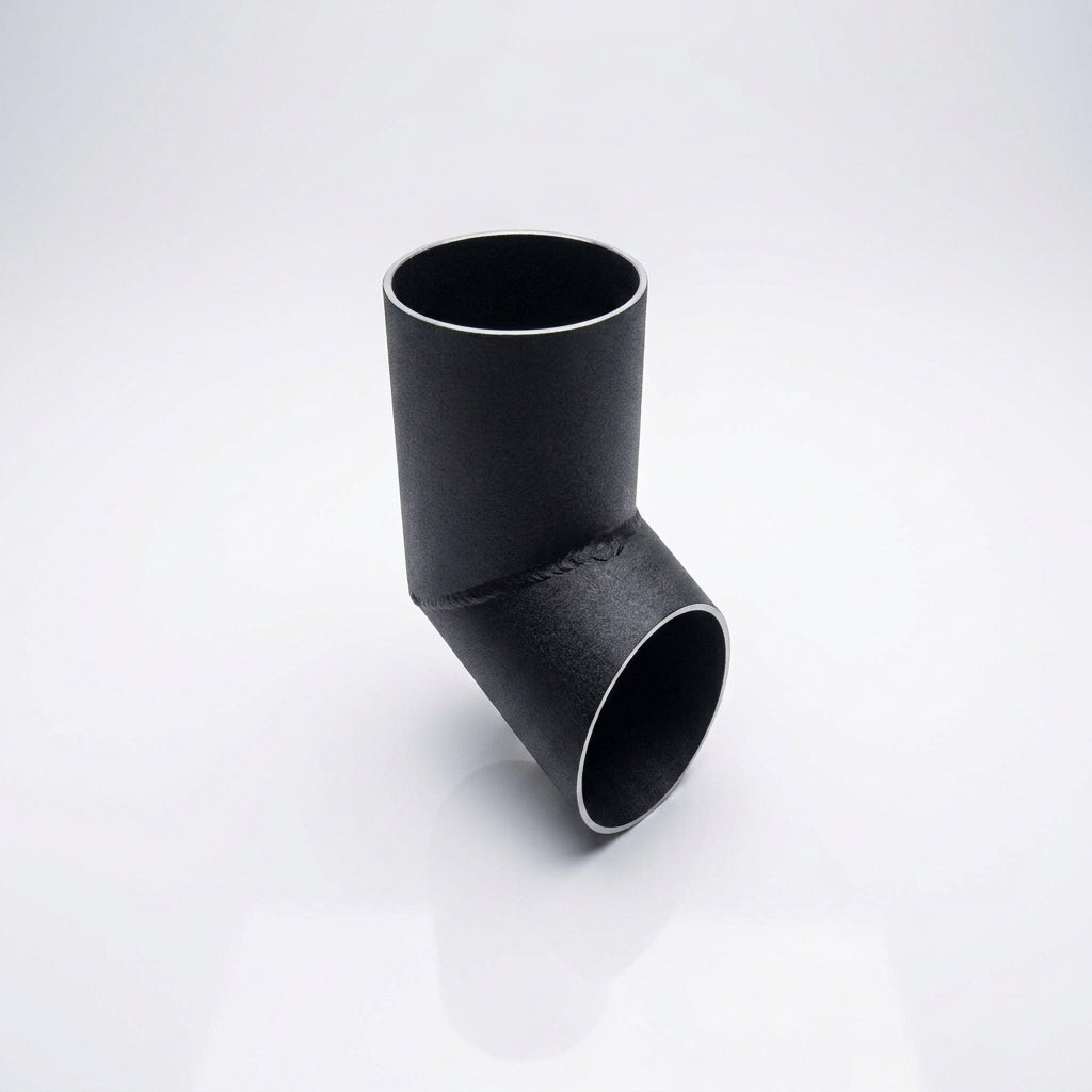 63mm Diameter Flush Joint Aluminium Downpipe Shoe — Textured Black