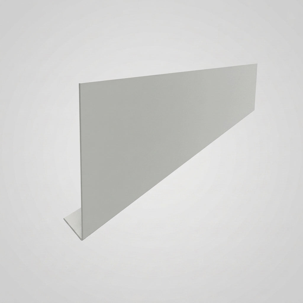Aluminium Fascia Board Sample — RAL 7035 / 'V' Return