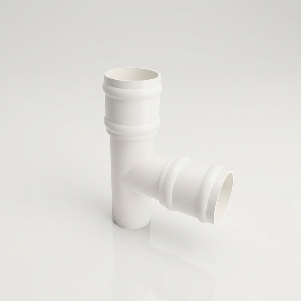 63mm Diameter Traditional Downpipe Branches 92.5° & 112.5° — RAL 9016 / 92.5 Degrees