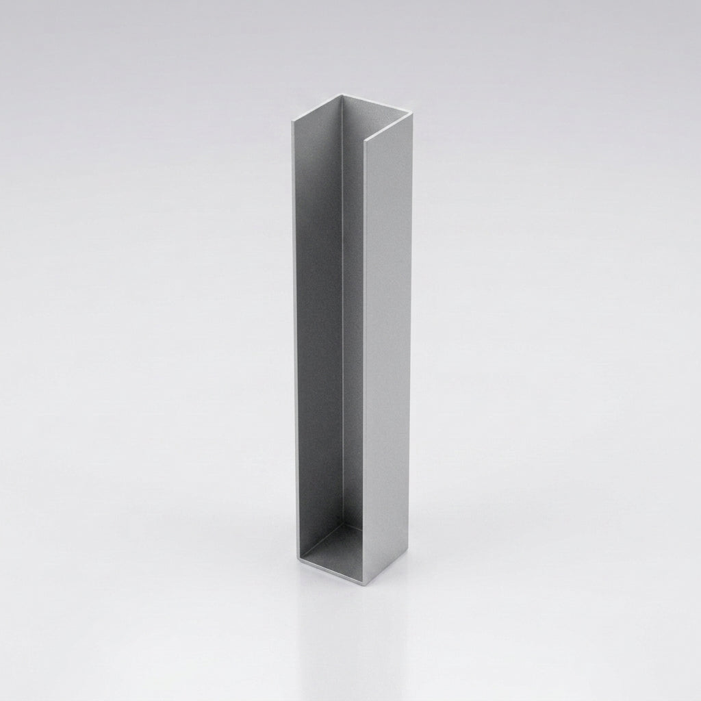UF1 Aluminium Fascia Board Joint Cover - U Return Profile — RAL 9006