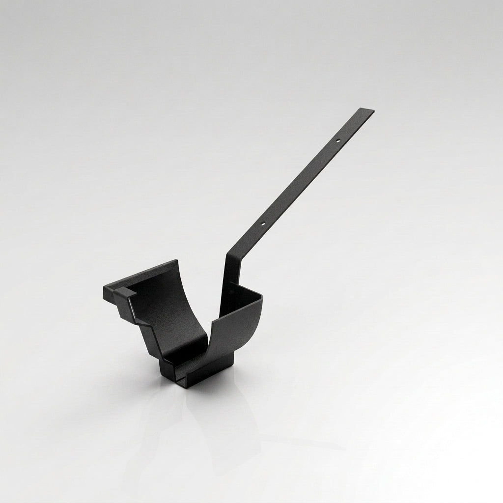 Moulded Ogee Gutter Top Rafter Bracket 125 x 100mm — Textured Black