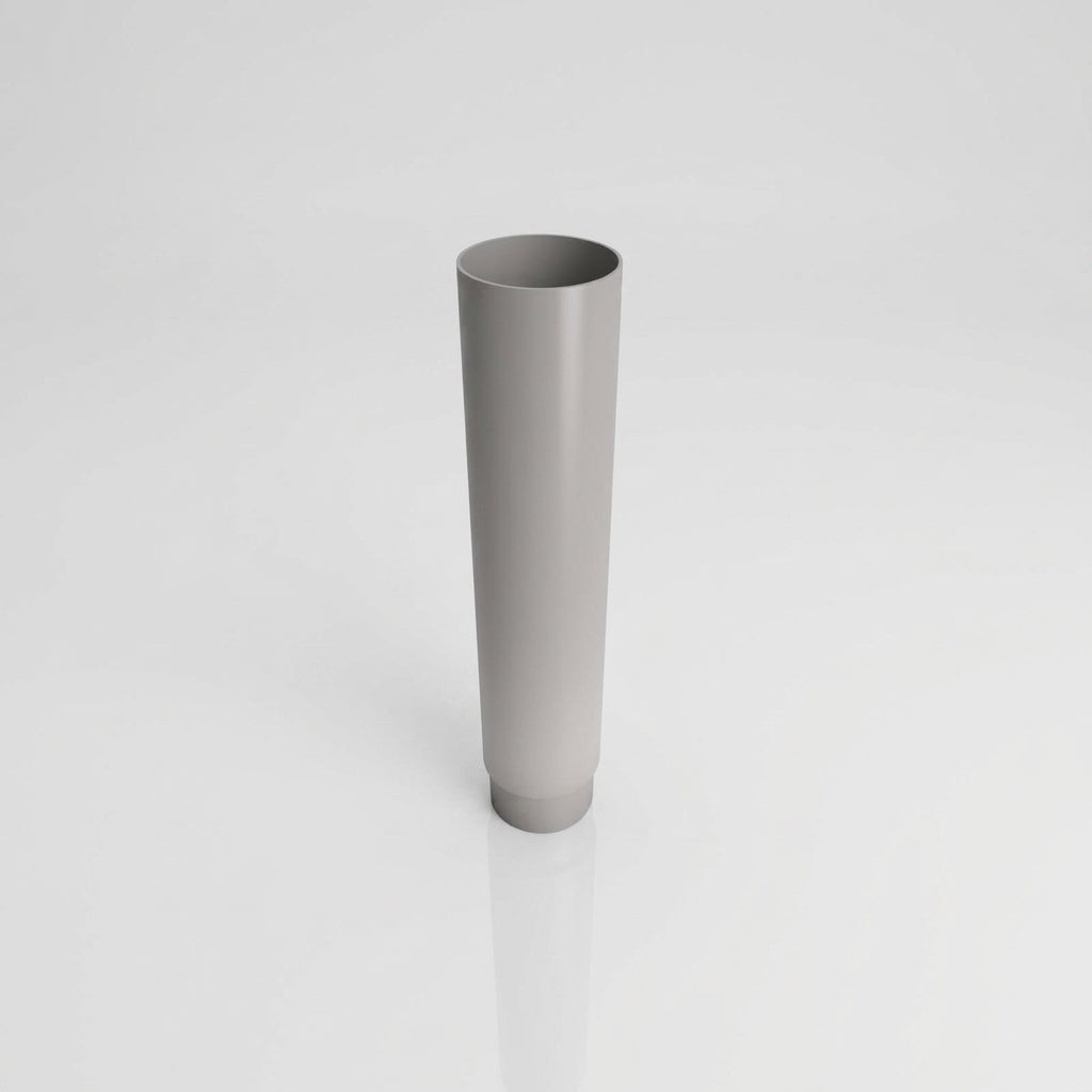 Aluminium Flush Joint Downpipe Sample — RAL 7036 / 76mmØ