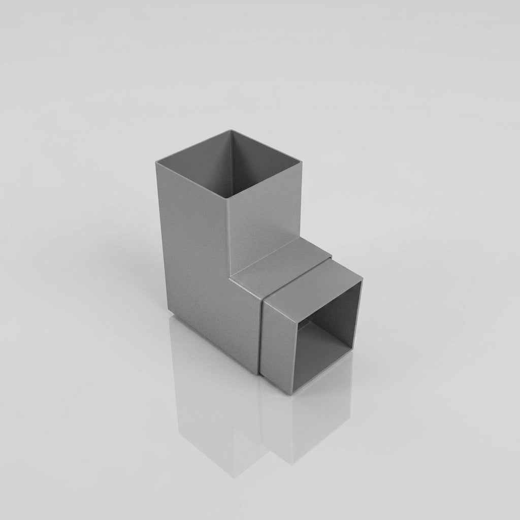 Flush Joint Aluminium Downpipe Bend 72x72mm — Other Colour TBA / 92.5 Degrees