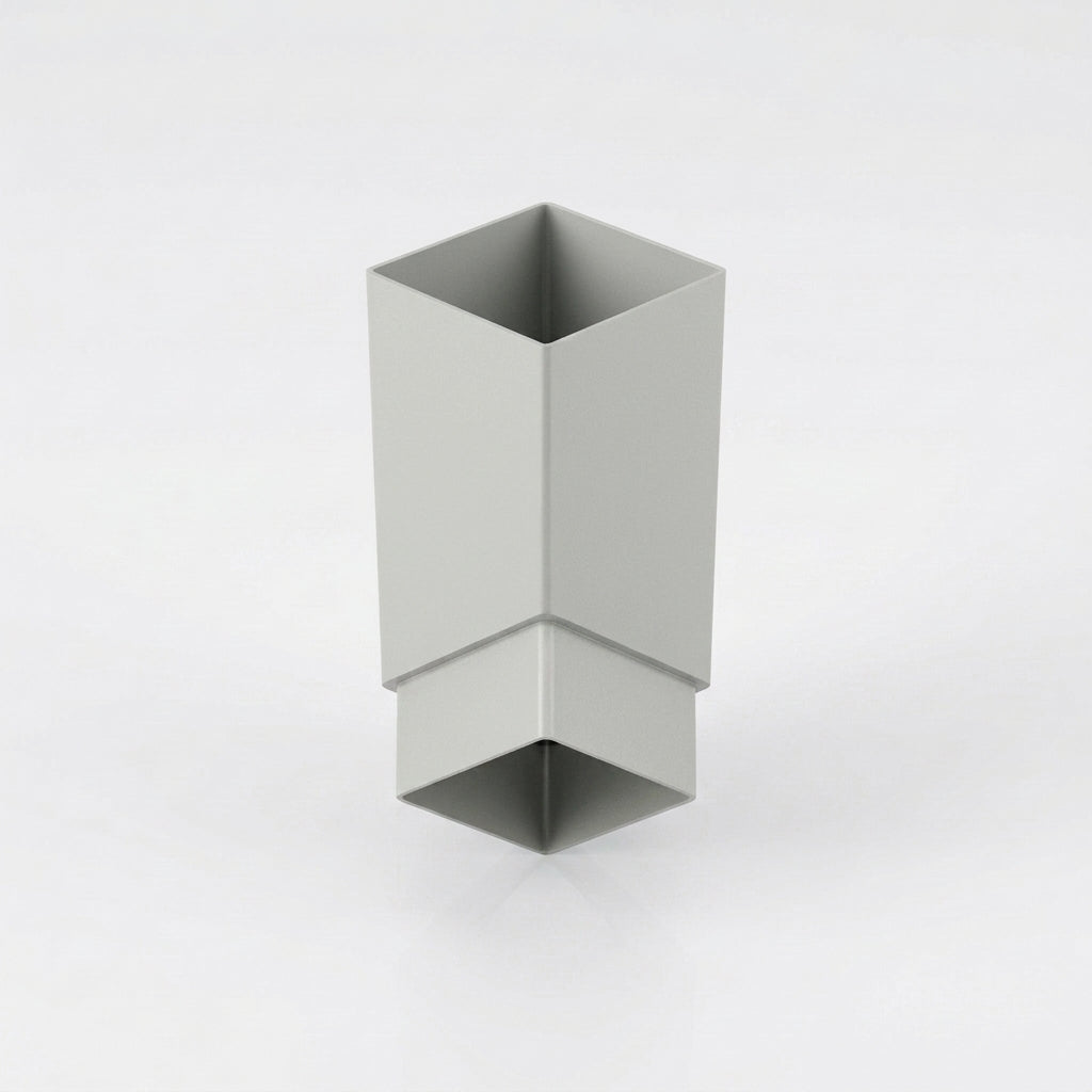 Flush Joint Aluminium Downpipe 72×72mm × 3m — RAL 7035