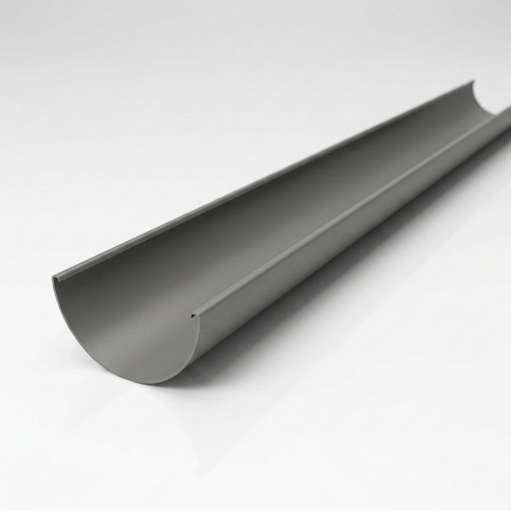 Half Round Aluminium Gutter 125mm x 3m Marine Grade — RAL 7037