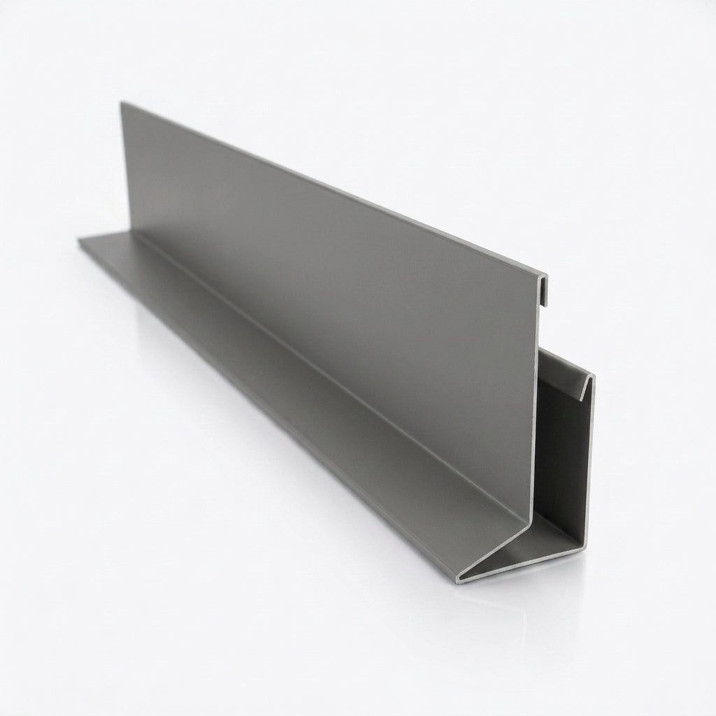 V Return Aluminium Fascia Board 30mm 45° 3m — RAL 7037
