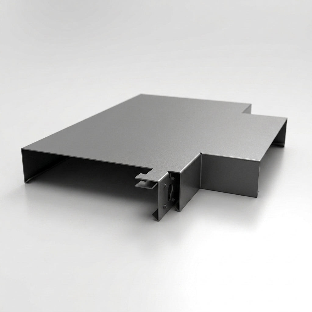 Aluminium Coping T-Junction – Secret Fix Wall Detail — RAL 7037