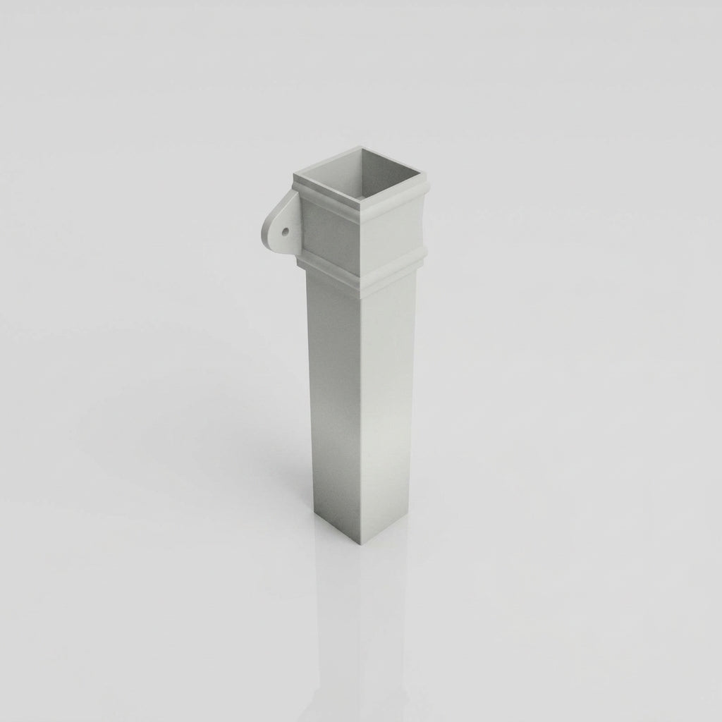 Traditional Aluminium Downpipe Sample — RAL 7035 / 72x72mm