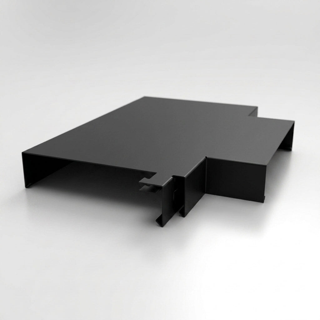 Aluminium Coping T-Junction – Secret Fix Wall Detail — RAL 9005