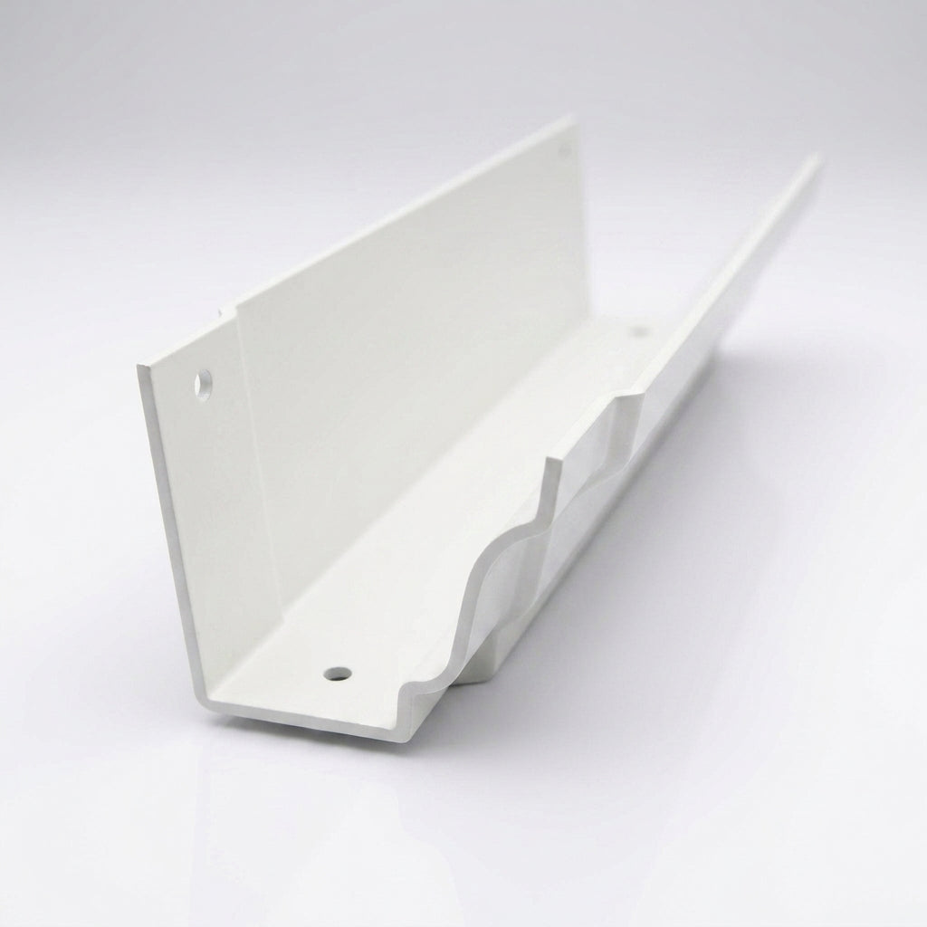Moulded Ogee Aluminium Gutter Length 125 x 100mm x 1.83m — RAL 9016