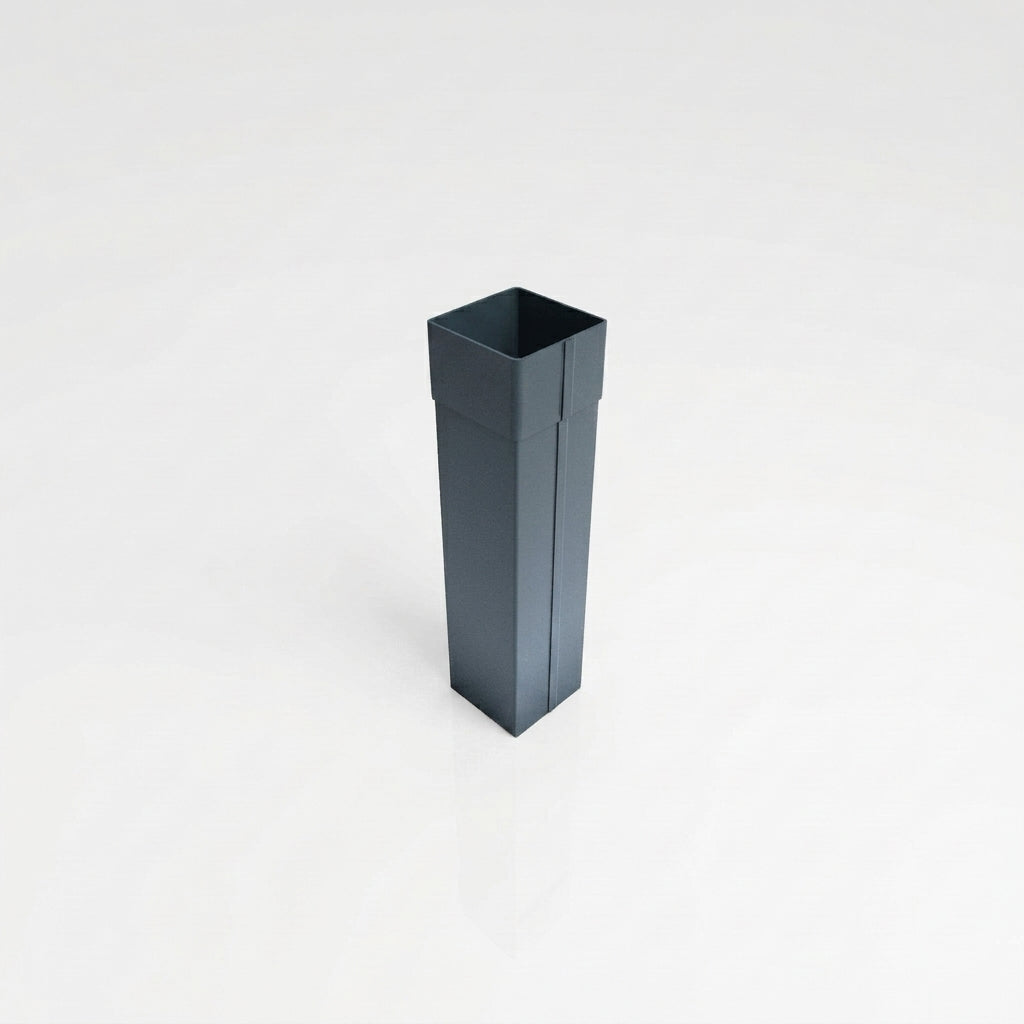 72x72mm Aluminium Gutter Outlet Spigot Extender — RAL 7016