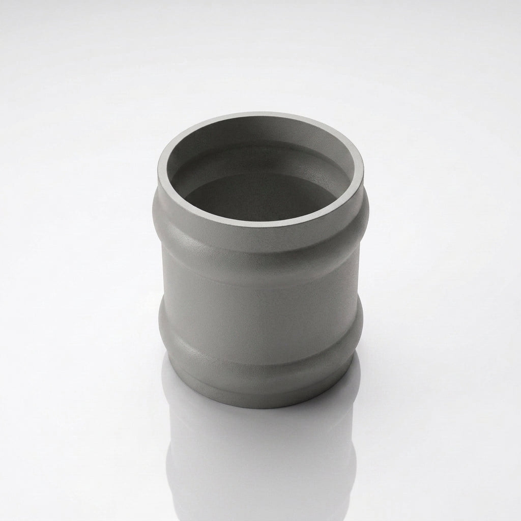 Traditional Aluminium Downpipe Socket 63mm Dia Non-Eared — RAL 7036