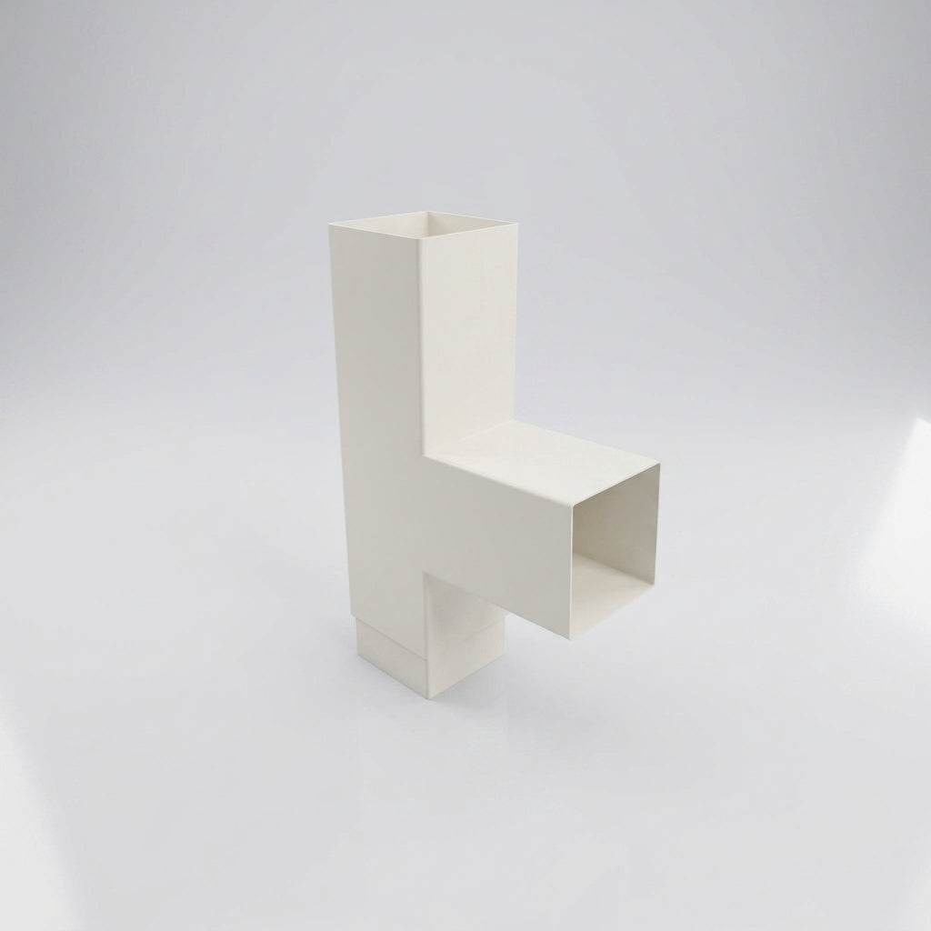 72x72mm Flush Joint Downpipe Branches — 92.5° & 112.5° — RAL 9010 / 92.5 Degrees