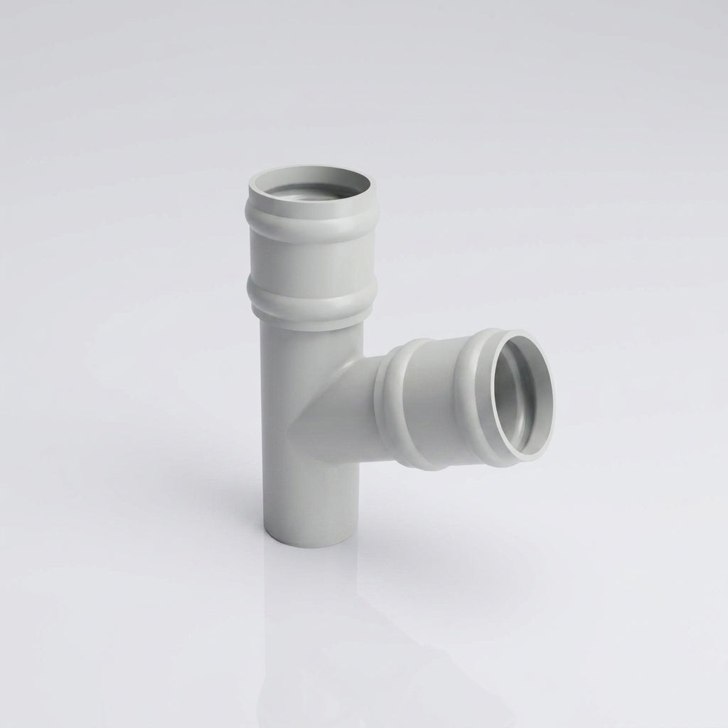 Traditional Aluminium Downpipe Branch 76mm Diameter — RAL 7035 / 112.5 Degrees