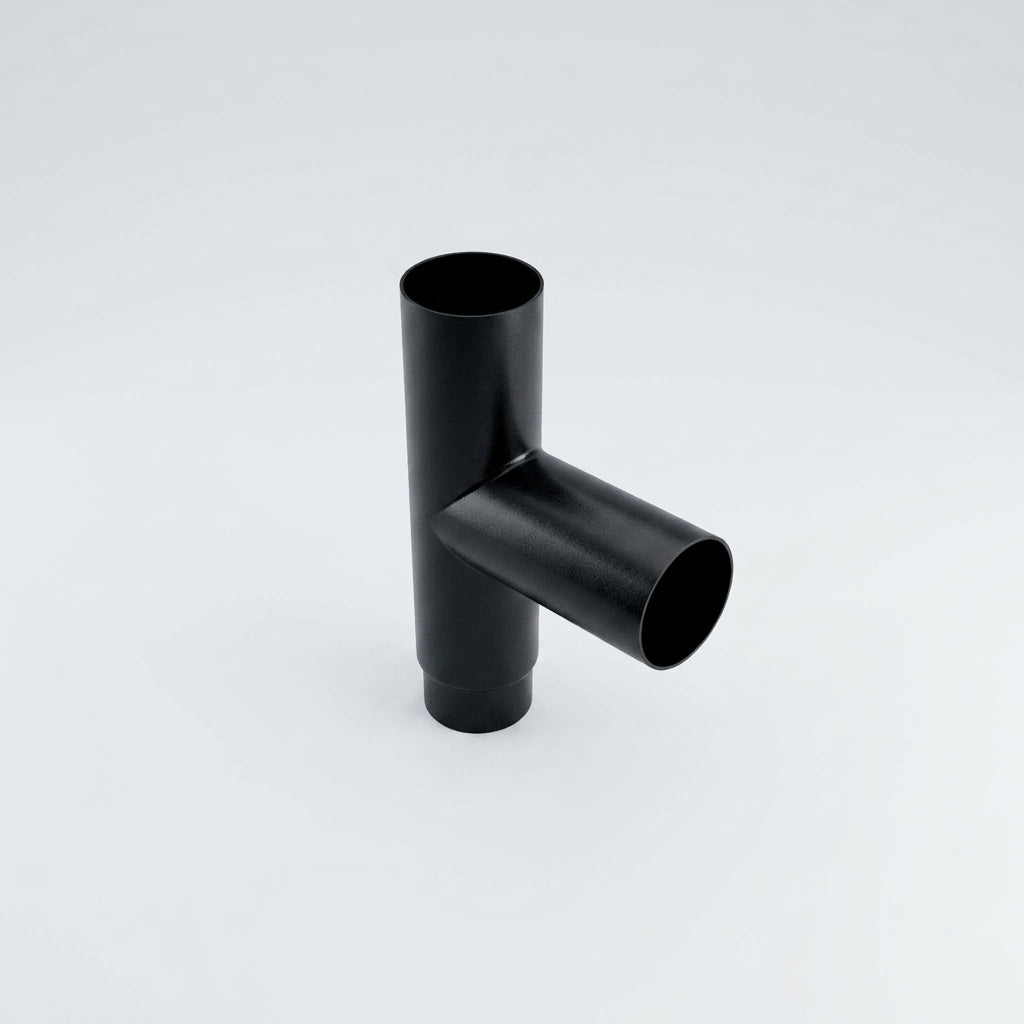 63mm Flush Joint Downpipe Branches – 92.5° or 112.5° Arms — RAL 9005 / 92.5 Deg