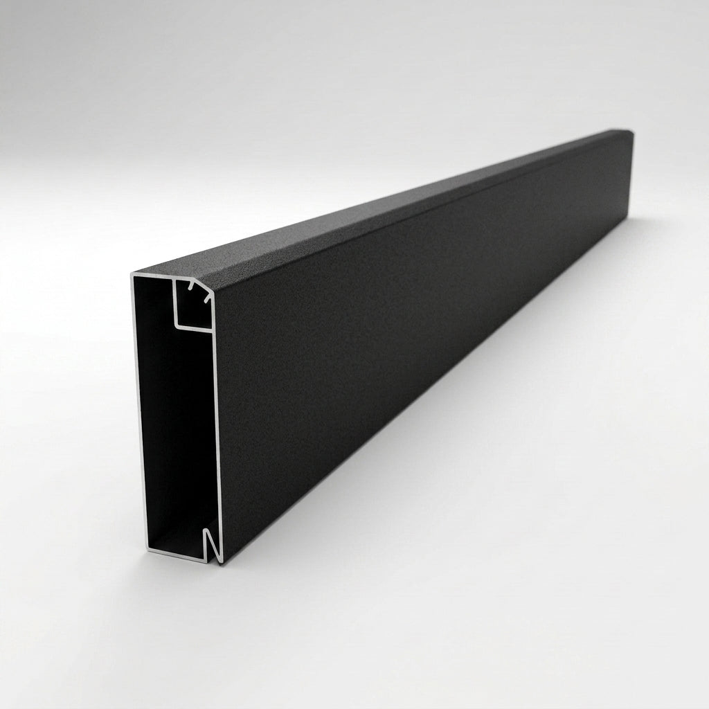 U Return Aluminium Fascia Board 30x25mm – 3m Length — Textured Black