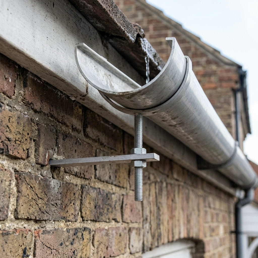 Half Round Aluminium Gutter Rise and Fall Bracket 125mm
