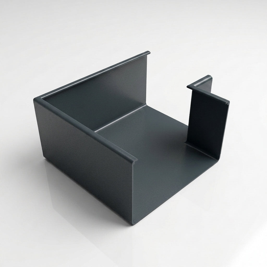 90° Aluminium Box Gutter Angle 135 x 100mm — RAL 7016