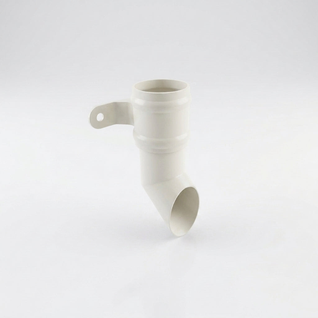 Traditional Aluminium Downpipe Shoe 63mm Diameter — RAL 9010