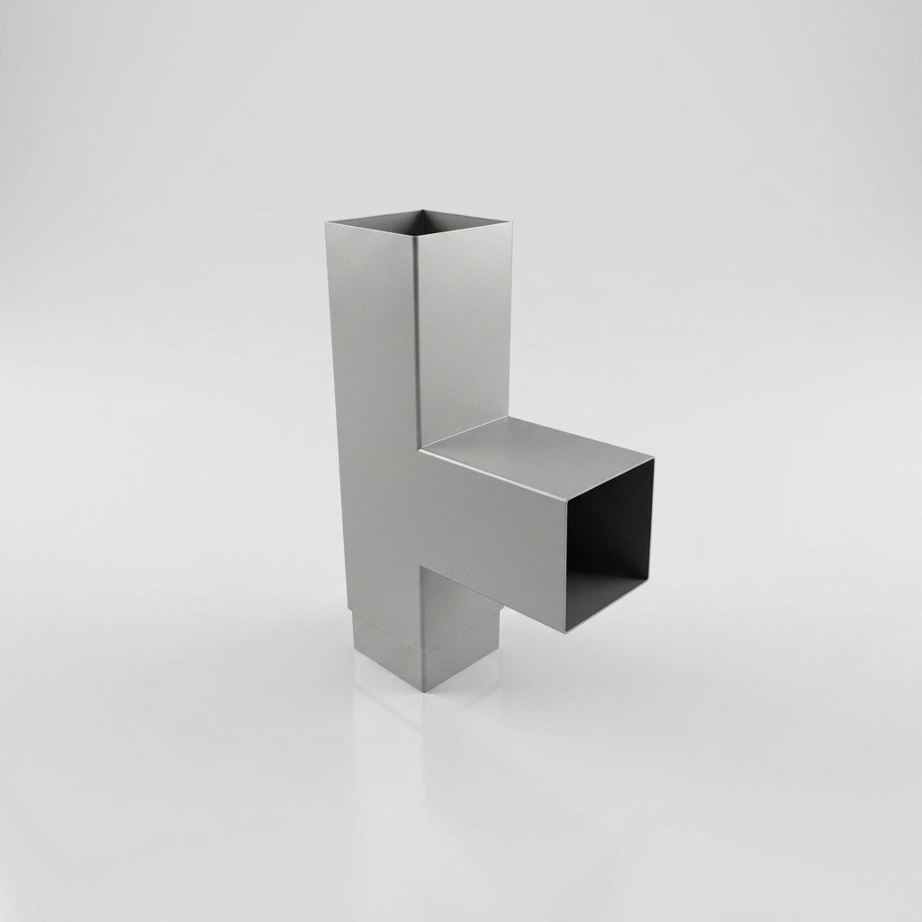 72x72mm Flush Joint Downpipe Branches — 92.5° & 112.5° — RAL 7036 / 92.5 Degrees